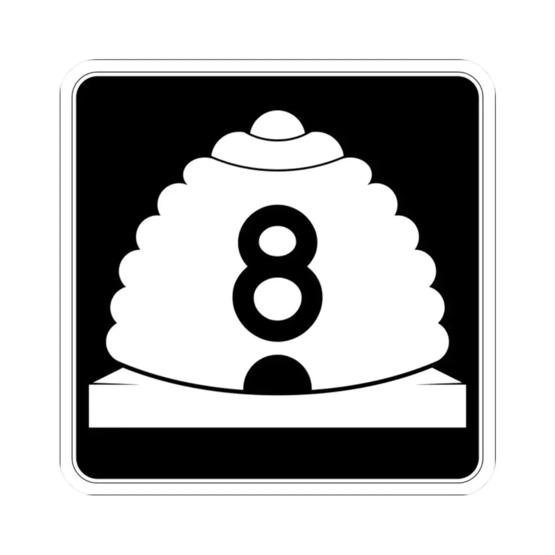Utah SR 8 (Utah) (Road Sign) STICKER Vinyl Kiss-Cut Decal 2 Inch White - The Sticker Space