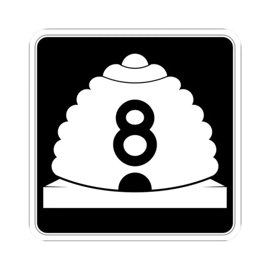 Utah SR 8 (Utah) (Road Sign) STICKER Vinyl Kiss-Cut Decal 2 Inch White - The Sticker Space