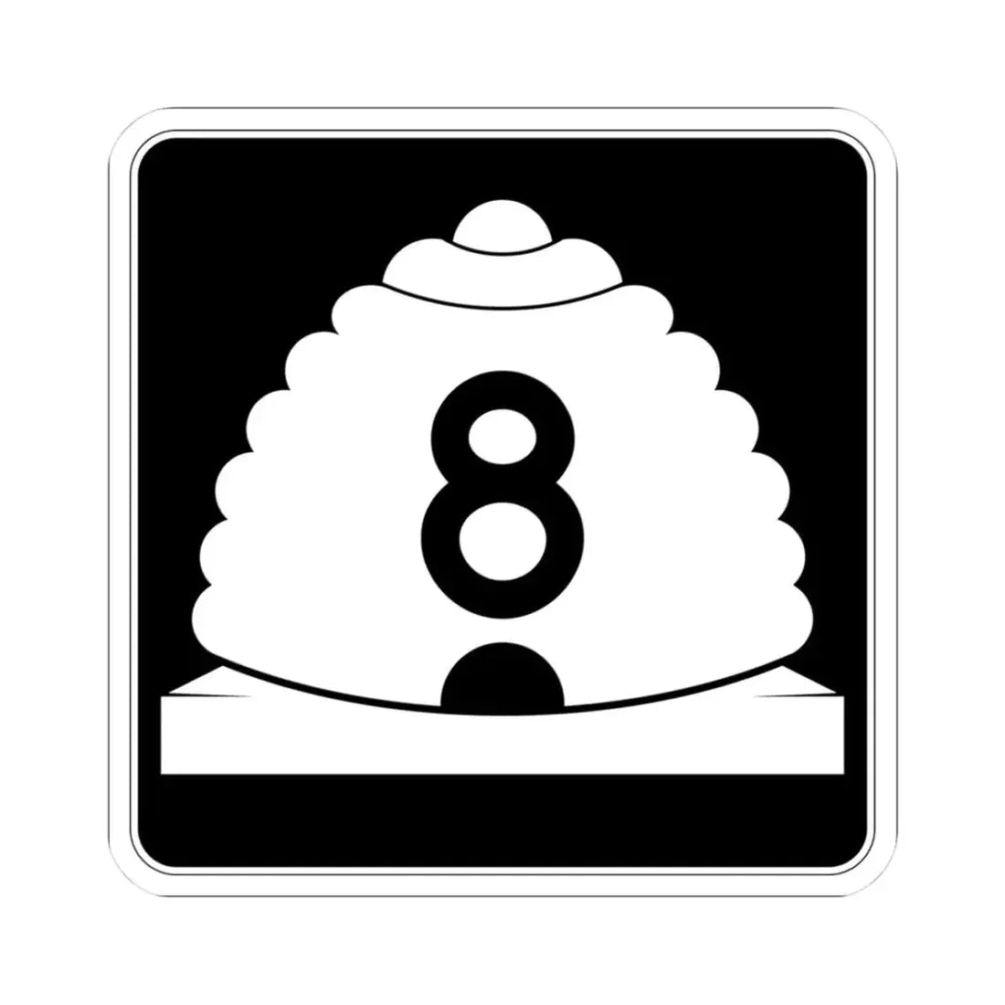 Utah SR 8 (Utah) (Road Sign) STICKER Vinyl Kiss-Cut Decal 3 Inch White - The Sticker Space