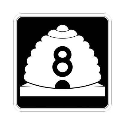 Utah SR 8 (Utah) (Road Sign) STICKER Vinyl Kiss-Cut Decal 3 Inch White - The Sticker Space