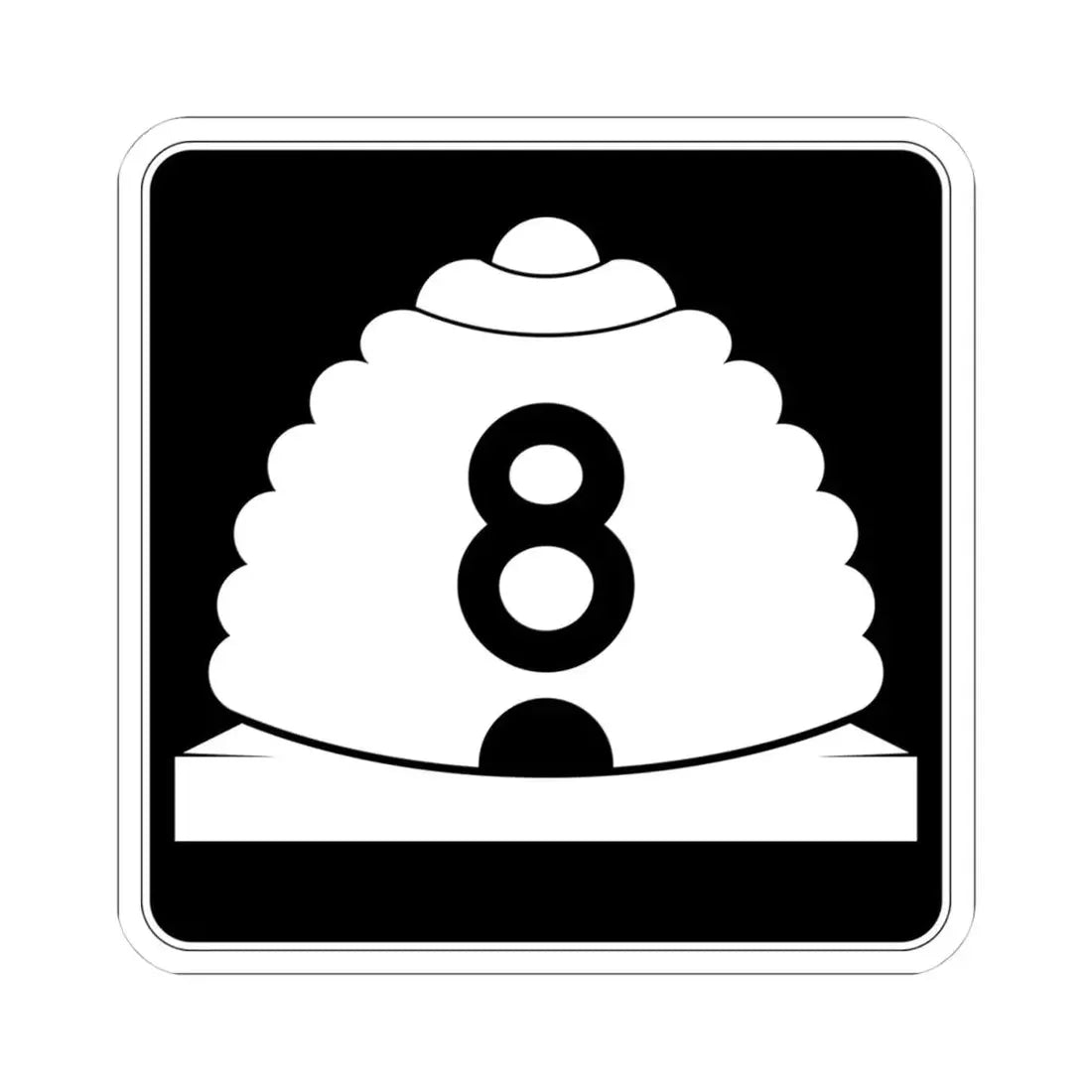 Utah SR 8 (Utah) (Road Sign) STICKER Vinyl Kiss-Cut Decal 4 Inch White - The Sticker Space