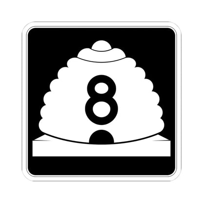 Utah SR 8 (Utah) (Road Sign) STICKER Vinyl Kiss-Cut Decal 4 Inch White - The Sticker Space