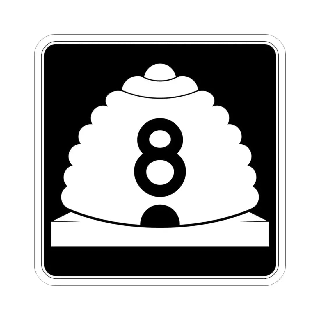 Utah SR 8 (Utah) (Road Sign) STICKER Vinyl Kiss-Cut Decal 6 Inch White - The Sticker Space