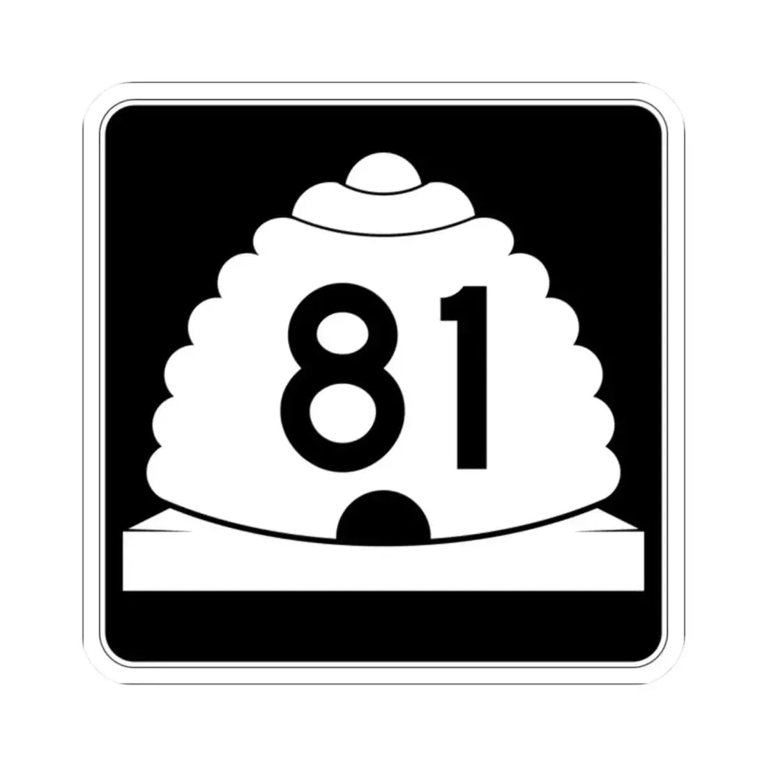 Utah SR 81 (Utah) (Road Sign) STICKER Vinyl Kiss-Cut Decal 2 Inch White - The Sticker Space