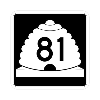 Utah SR 81 (Utah) (Road Sign) STICKER Vinyl Kiss-Cut Decal 4 Inch White - The Sticker Space