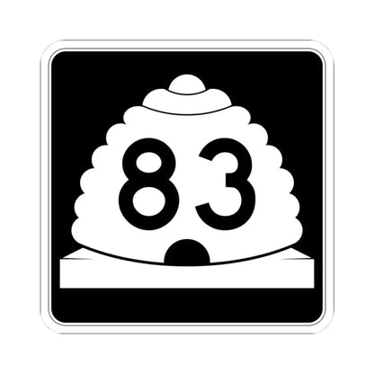 Utah SR 83 (Utah) (Road Sign) STICKER Vinyl Kiss-Cut Decal 3 Inch White - The Sticker Space