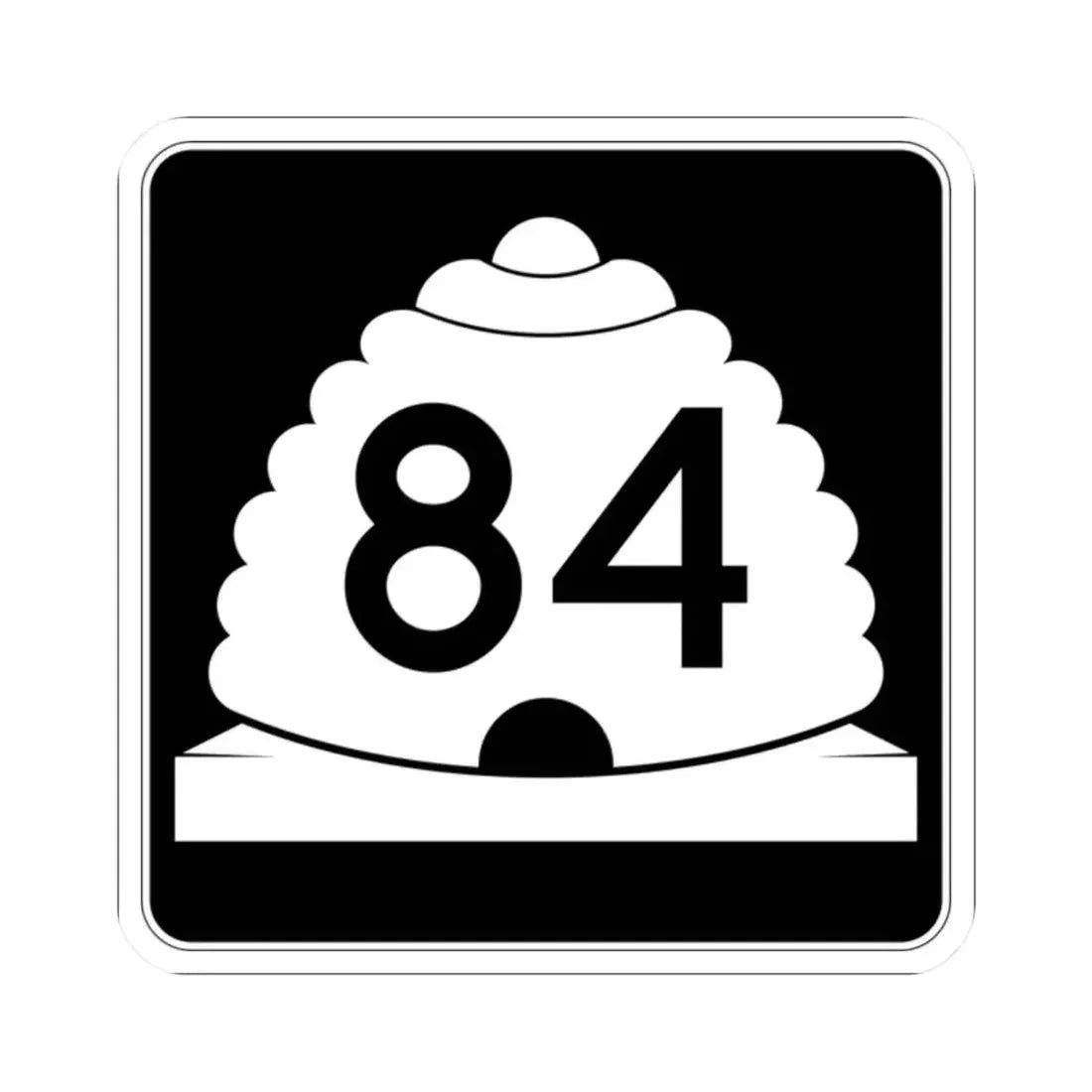 Utah SR 84 (Utah) (Road Sign) STICKER Vinyl Kiss-Cut Decal 2 Inch White - The Sticker Space