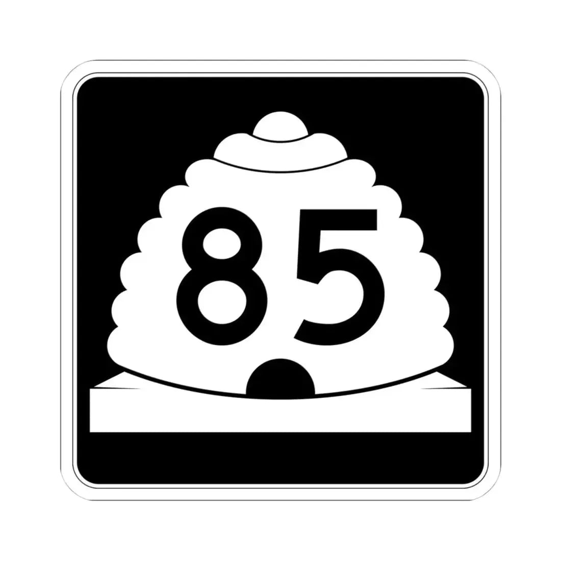 Utah SR 85 (Utah) (Road Sign) STICKER Vinyl Kiss-Cut Decal 4 Inch White - The Sticker Space