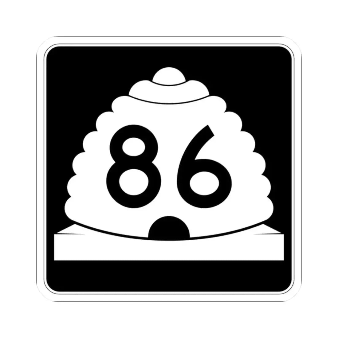 Utah SR 86 (Utah) (Road Sign) STICKER Vinyl Kiss-Cut Decal 2 Inch White - The Sticker Space