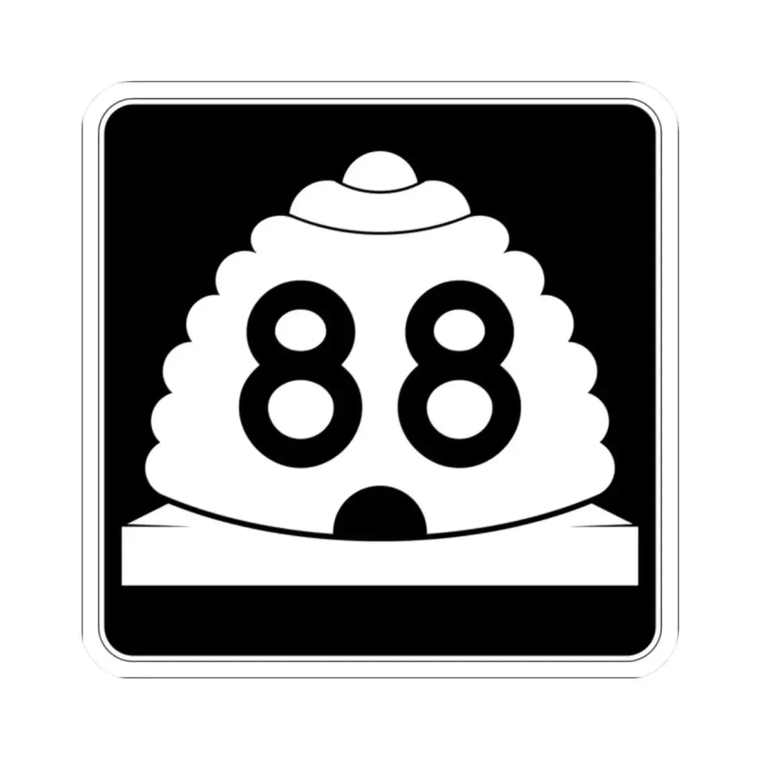 Utah SR 88 (Utah) (Road Sign) STICKER Vinyl Kiss-Cut Decal 2 Inch White - The Sticker Space