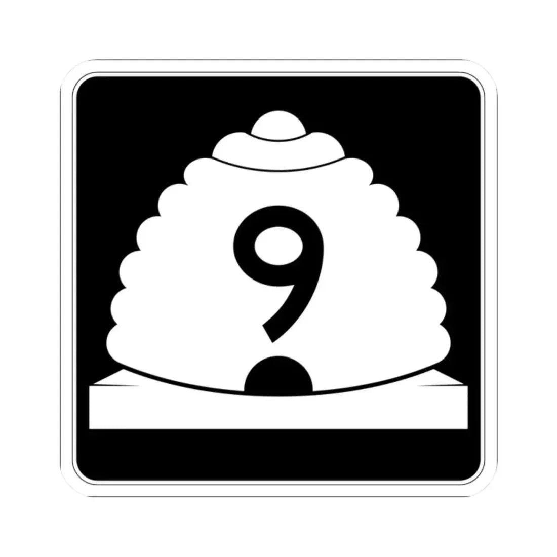 Utah SR 9 (Utah) (Road Sign) STICKER Vinyl Kiss-Cut Decal 2 Inch White - The Sticker Space