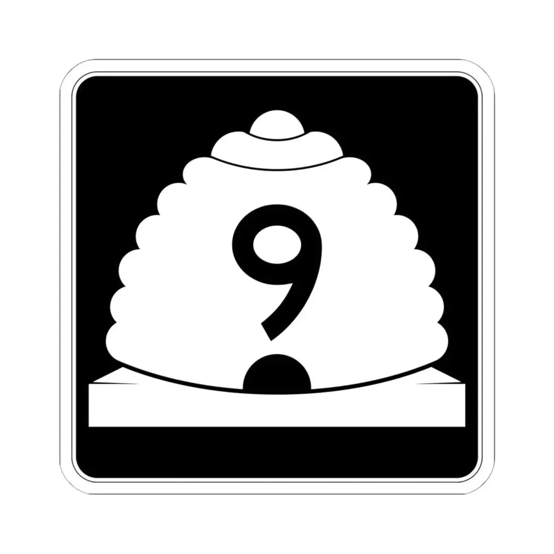 Utah SR 9 (Utah) (Road Sign) STICKER Vinyl Kiss-Cut Decal 6 Inch White - The Sticker Space
