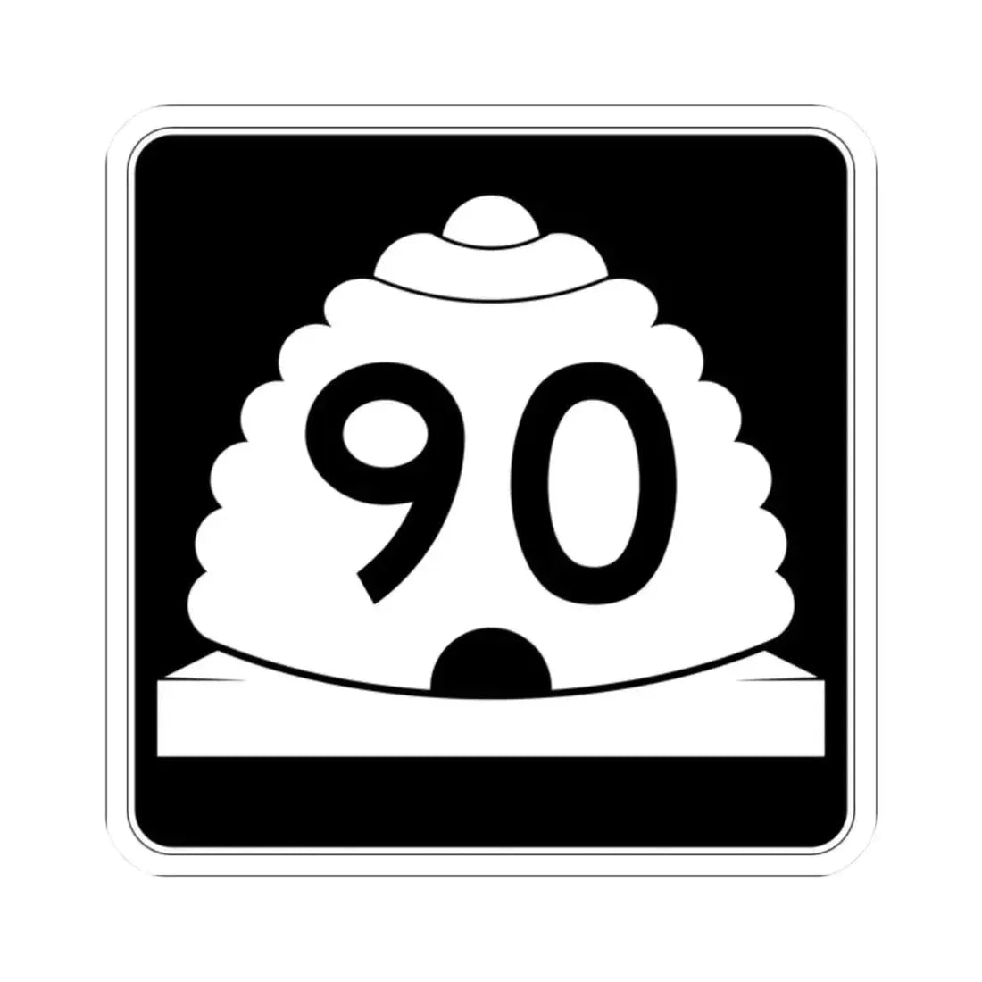 Utah SR 90 (Utah) (Road Sign) STICKER Vinyl Kiss-Cut Decal 2 Inch White - The Sticker Space