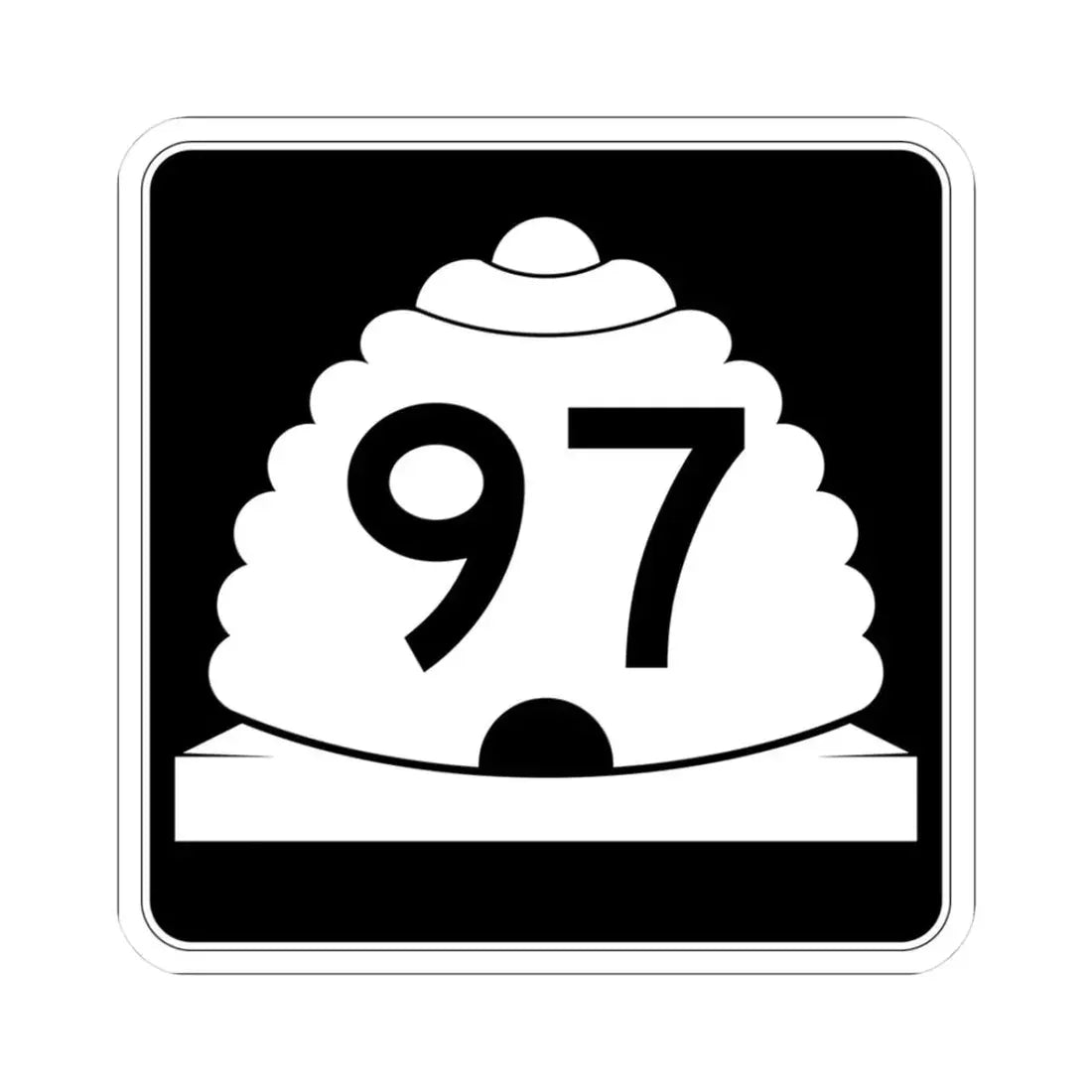 Utah SR 97 (Utah) (Road Sign) STICKER Vinyl Kiss-Cut Decal 3 Inch White - The Sticker Space
