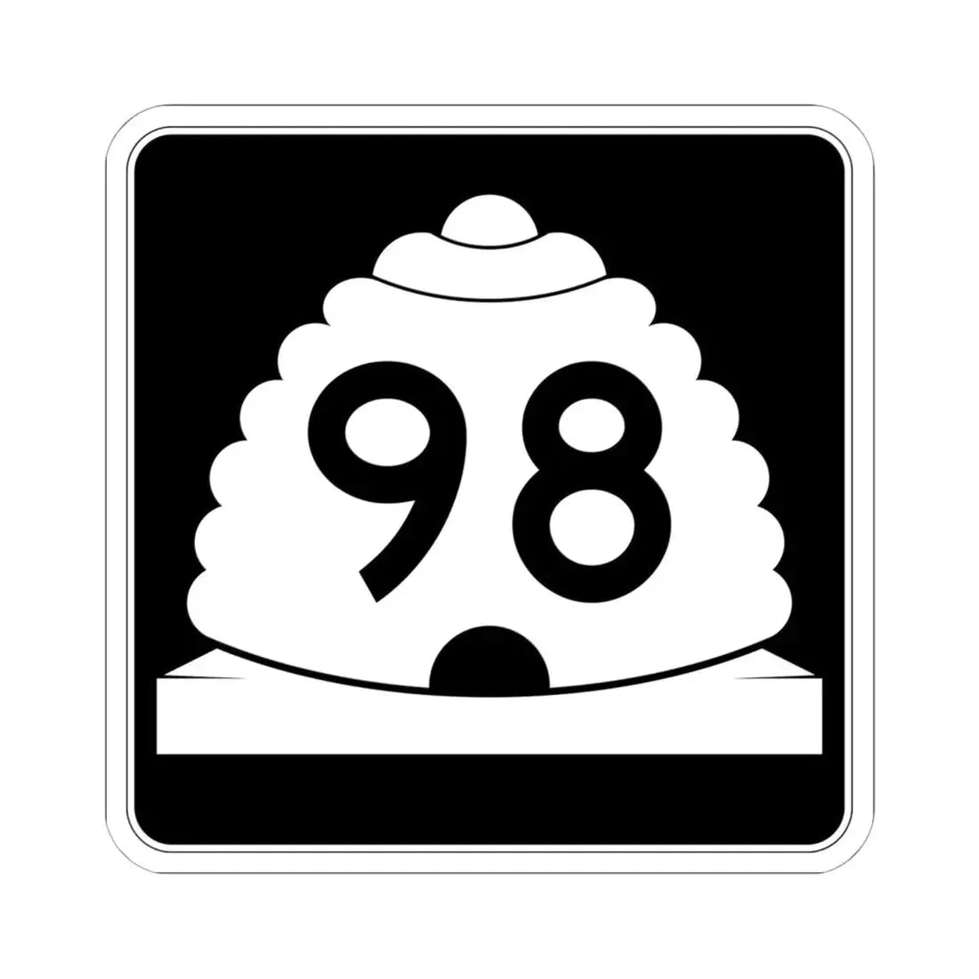 Utah SR 98 (Utah) (Road Sign) STICKER Vinyl Kiss-Cut Decal 6 Inch White - The Sticker Space