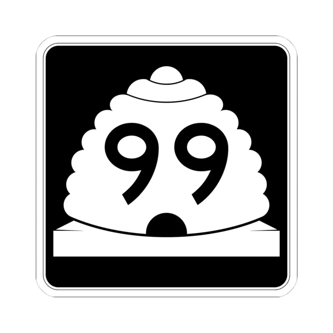 Utah SR 99 (Utah) (Road Sign) STICKER Vinyl Kiss-Cut Decal 4 Inch White - The Sticker Space