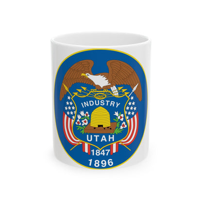 Utah State Seal NARA - White Coffee Mug-11oz-The Sticker Space