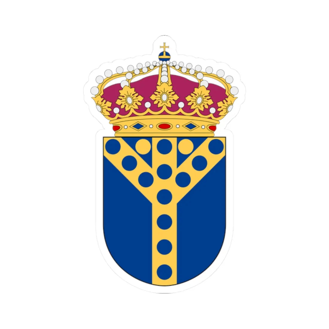 Utbetalningsmyndigheten vapen (Sweden) (Coat of Arms) STICKER Vinyl Kiss-Cut Decal 2 Inch White - The Sticker Space