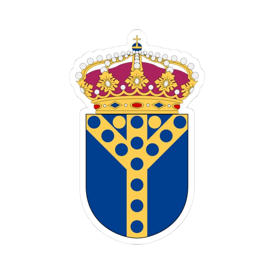 Utbetalningsmyndigheten vapen (Sweden) (Coat of Arms) STICKER Vinyl Kiss-Cut Decal 3 Inch White - The Sticker Space