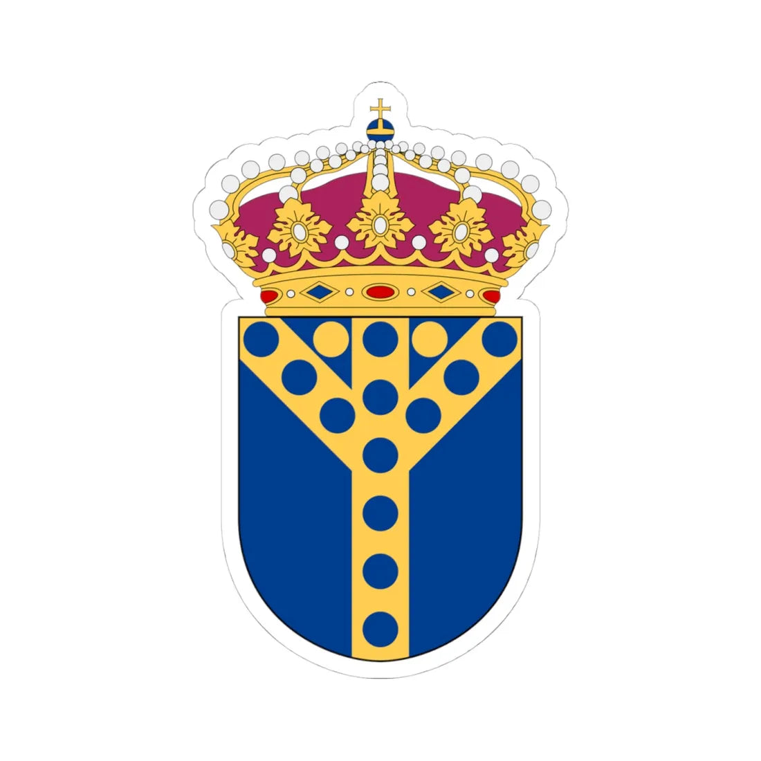 Utbetalningsmyndigheten vapen (Sweden) (Coat of Arms) STICKER Vinyl Kiss-Cut Decal 4 Inch White - The Sticker Space