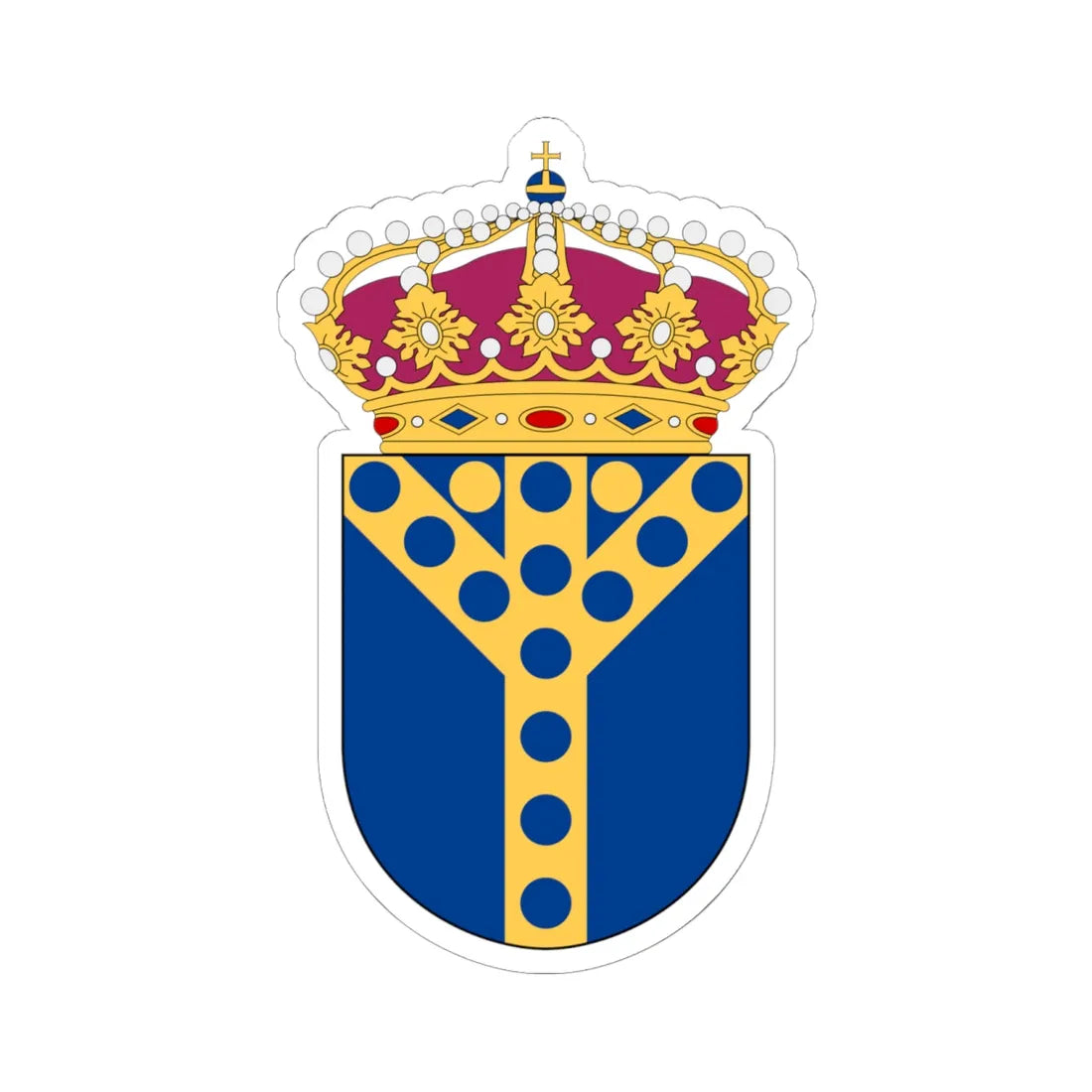 Utbetalningsmyndigheten vapen (Sweden) (Coat of Arms) STICKER Vinyl Kiss-Cut Decal 6 Inch White - The Sticker Space