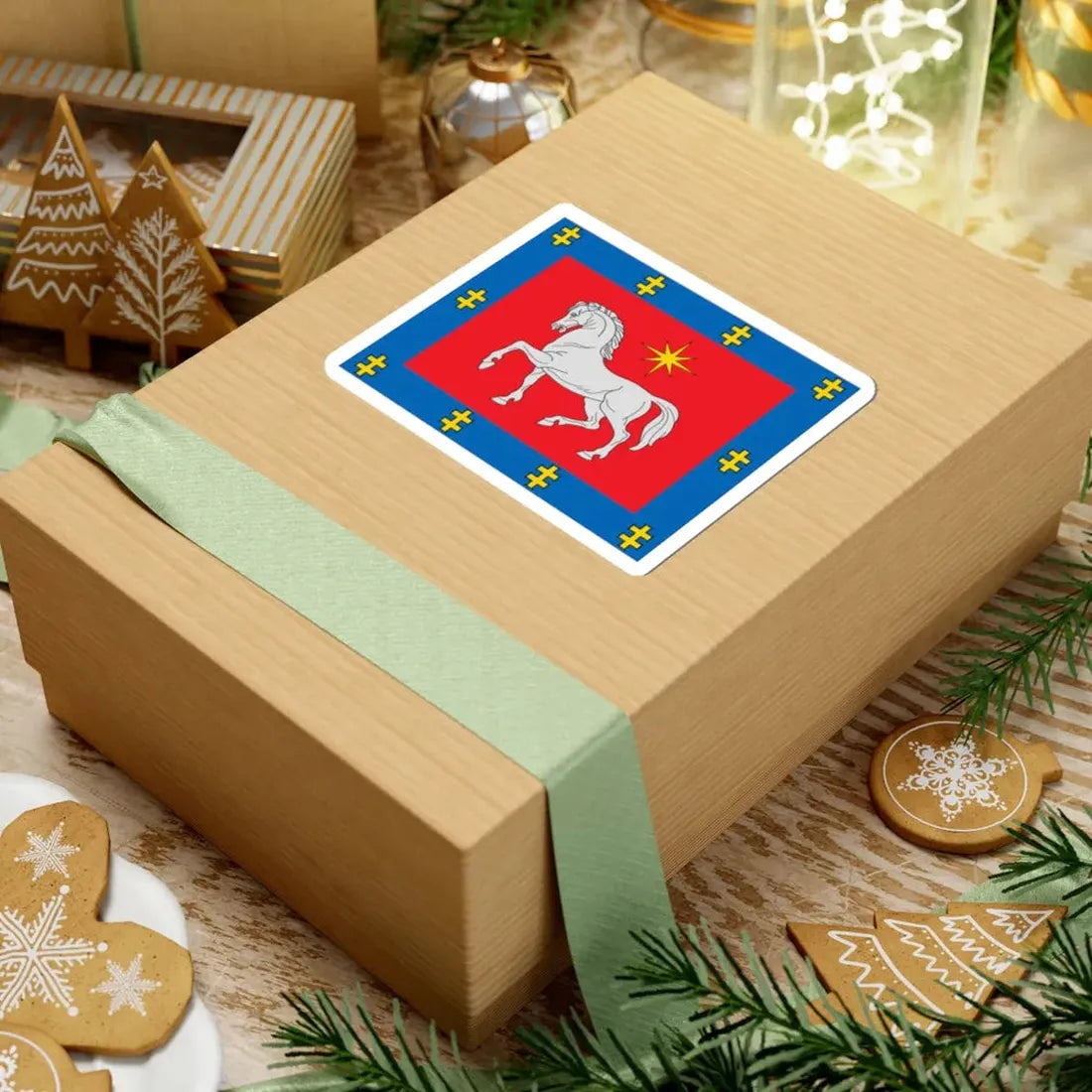 Utena County flag (Lithuania) STICKER Vinyl Kiss-Cut Decal - The Sticker Space