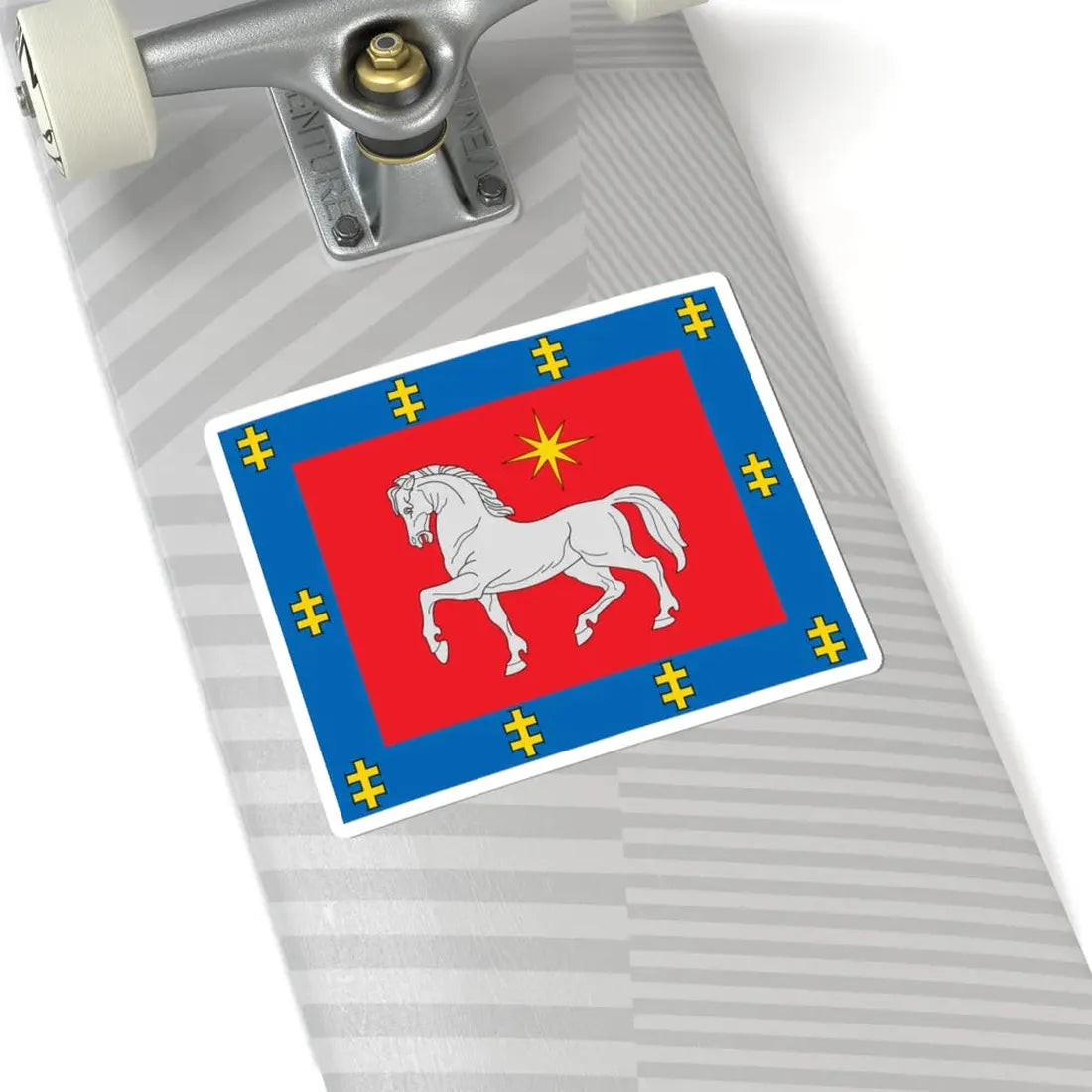 Utena County flag (Lithuania) STICKER Vinyl Kiss-Cut Decal - The Sticker Space