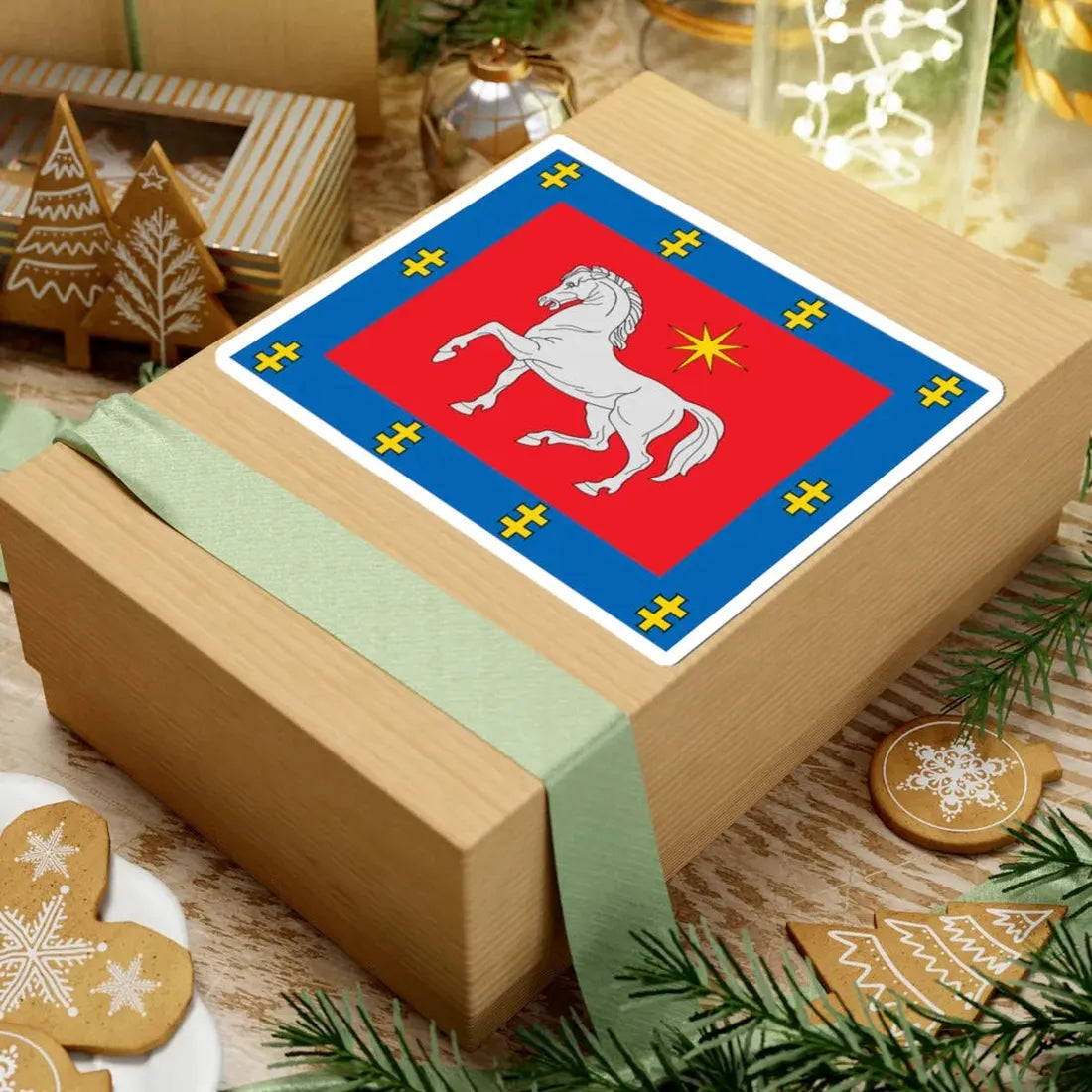 Utena County flag (Lithuania) STICKER Vinyl Kiss-Cut Decal - The Sticker Space