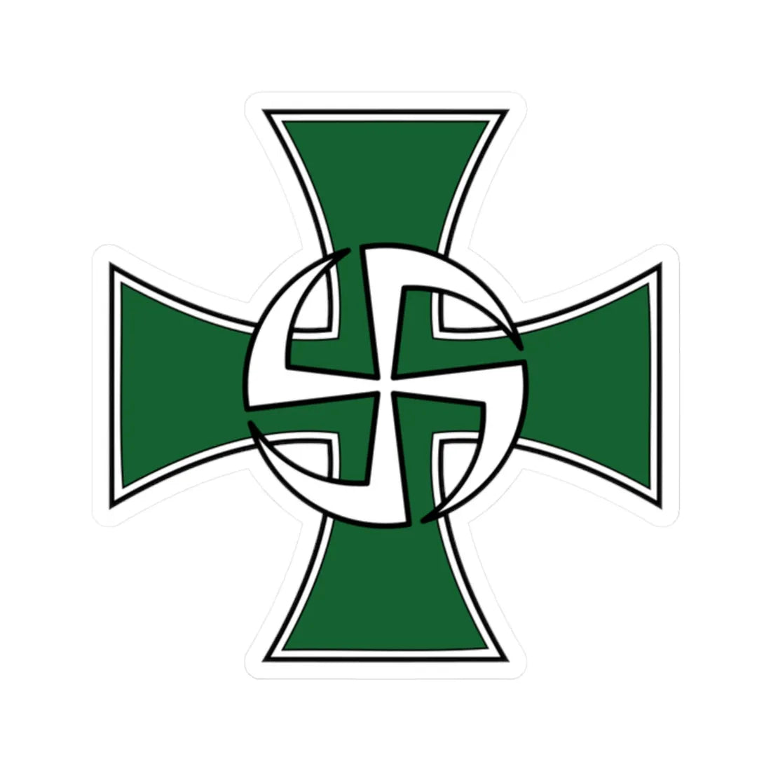 Utin Jääkärirykmentin joukko-osastoristi (Finland) (Coat of Arms) STICKER Vinyl Kiss-Cut Decal 2 Inch White - The Sticker Space