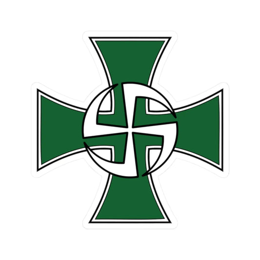 Utin Jääkärirykmentin joukko-osastoristi (Finland) (Coat of Arms) STICKER Vinyl Kiss-Cut Decal 2 Inch White - The Sticker Space