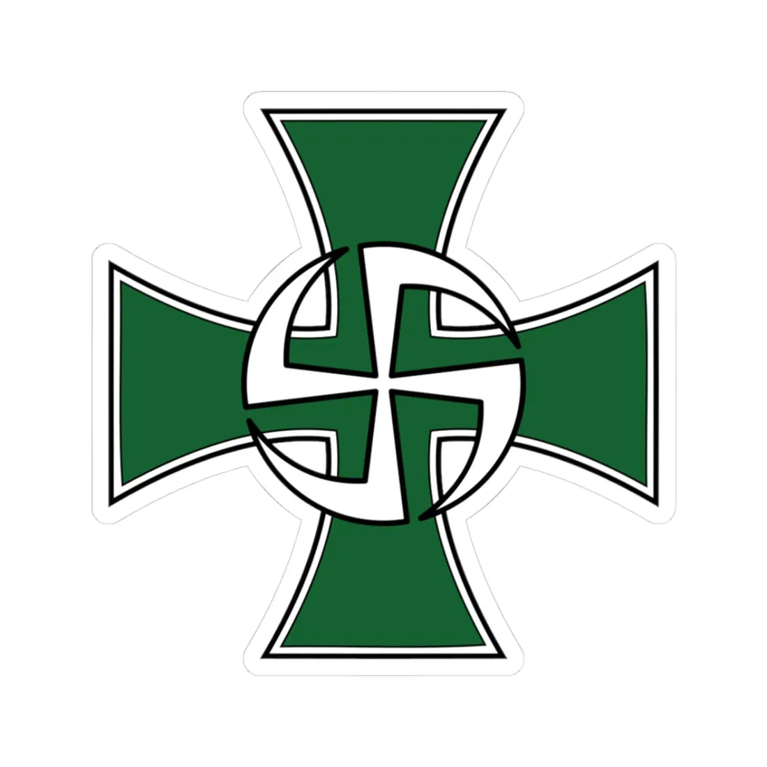 Utin Jääkärirykmentin joukko-osastoristi (Finland) (Coat of Arms) STICKER Vinyl Kiss-Cut Decal 3 Inch White - The Sticker Space