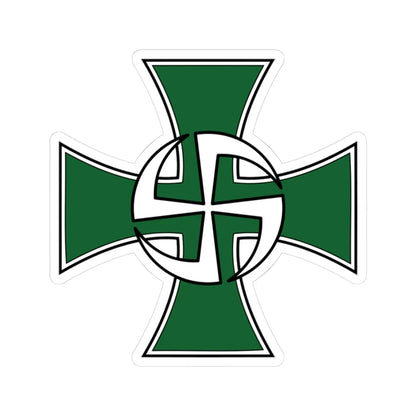 Utin Jääkärirykmentin joukko-osastoristi (Finland) (Coat of Arms) STICKER Vinyl Kiss-Cut Decal 3 Inch White - The Sticker Space