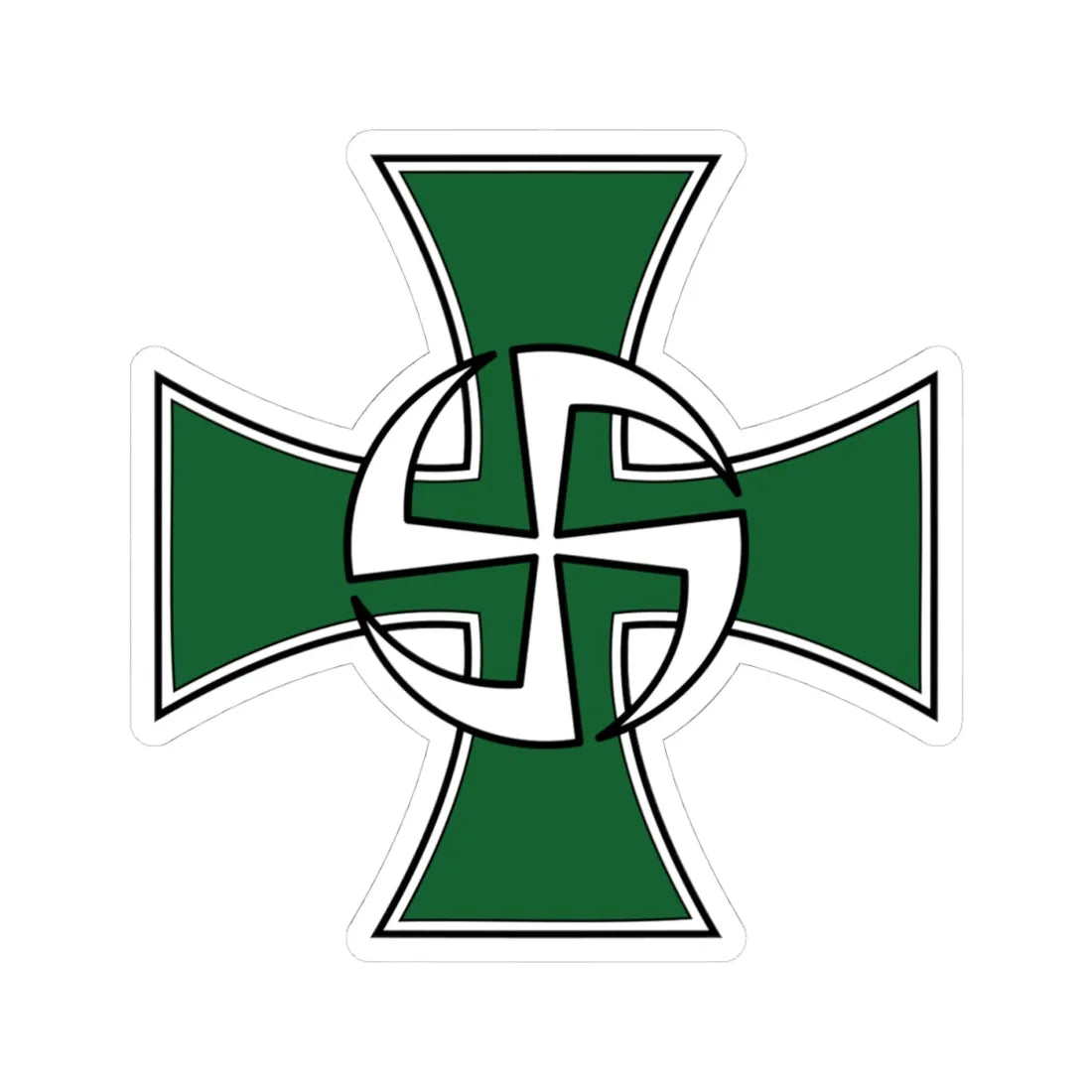 Utin Jääkärirykmentin joukko-osastoristi (Finland) (Coat of Arms) STICKER Vinyl Kiss-Cut Decal 4 Inch White - The Sticker Space