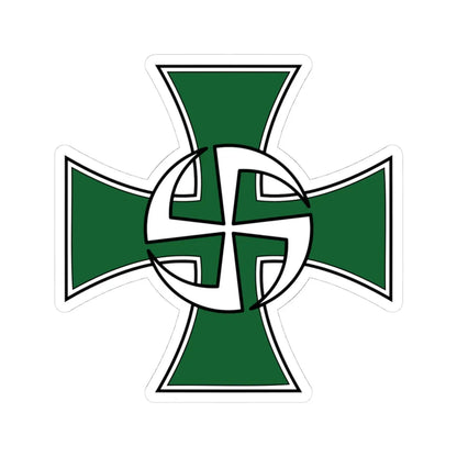 Utin Jääkärirykmentin joukko-osastoristi (Finland) (Coat of Arms) STICKER Vinyl Kiss-Cut Decal 4 Inch White - The Sticker Space