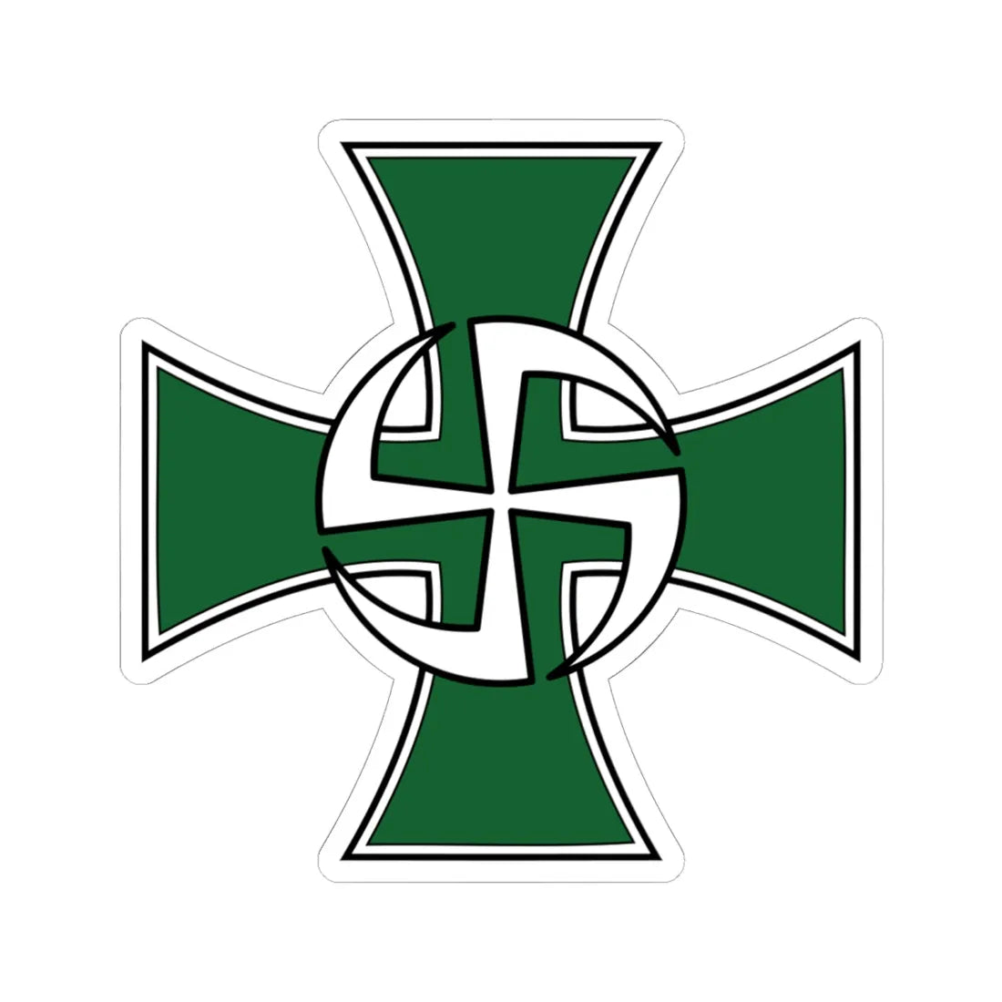 Utin Jääkärirykmentin joukko-osastoristi (Finland) (Coat of Arms) STICKER Vinyl Kiss-Cut Decal 6 Inch White - The Sticker Space