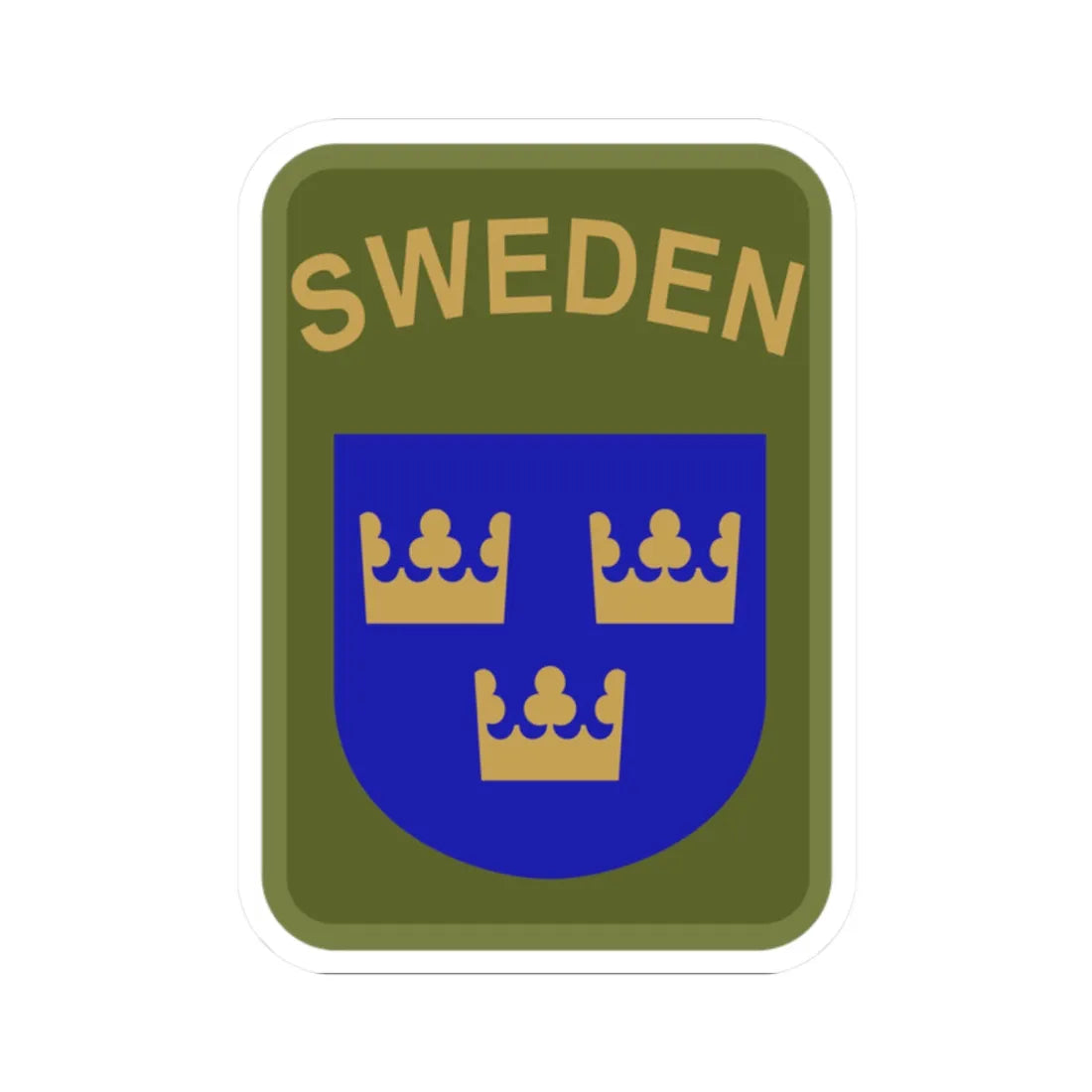 Utlandsstyrkan (Sweden) (Coat of Arms) STICKER Vinyl Kiss-Cut Decal 2 Inch White - The Sticker Space