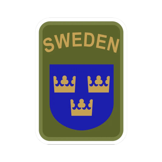 Utlandsstyrkan (Sweden) (Coat of Arms) STICKER Vinyl Kiss-Cut Decal 2 Inch White - The Sticker Space
