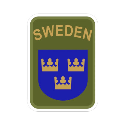 Utlandsstyrkan (Sweden) (Coat of Arms) STICKER Vinyl Kiss-Cut Decal 3 Inch White - The Sticker Space