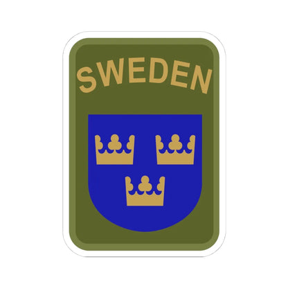 Utlandsstyrkan (Sweden) (Coat of Arms) STICKER Vinyl Kiss-Cut Decal 4 Inch White - The Sticker Space