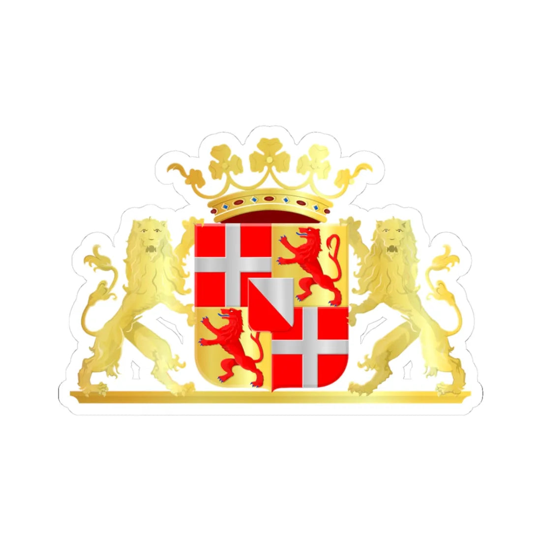 Utrecht provincie wapen (Netherlands) (Coat of Arms) STICKER Vinyl Kiss-Cut Decal 3 Inch White - The Sticker Space