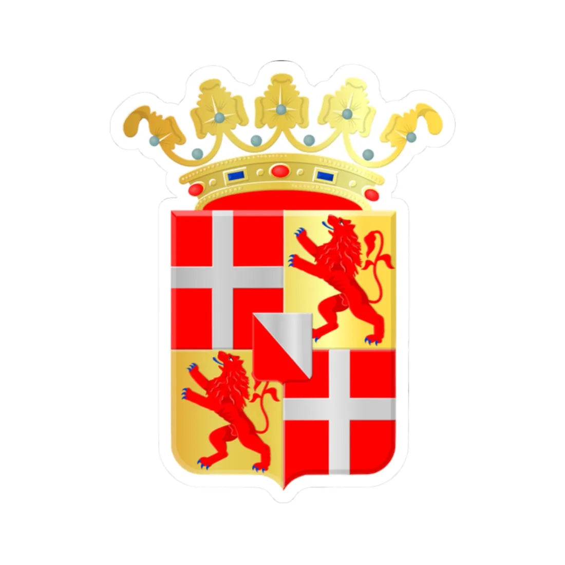 Utrecht wapen 1820 (Netherlands) (Coat of Arms) STICKER Vinyl Kiss-Cut Decal 2 Inch White - The Sticker Space