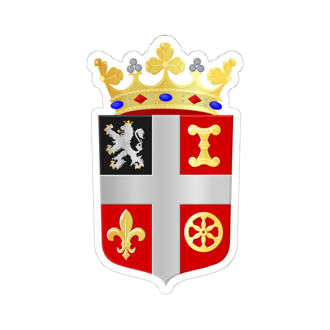 Utrechtse Heuvelrug wapen (Netherlands) (Coat of Arms) STICKER Vinyl Kiss-Cut Decal 6 Inch White - The Sticker Space