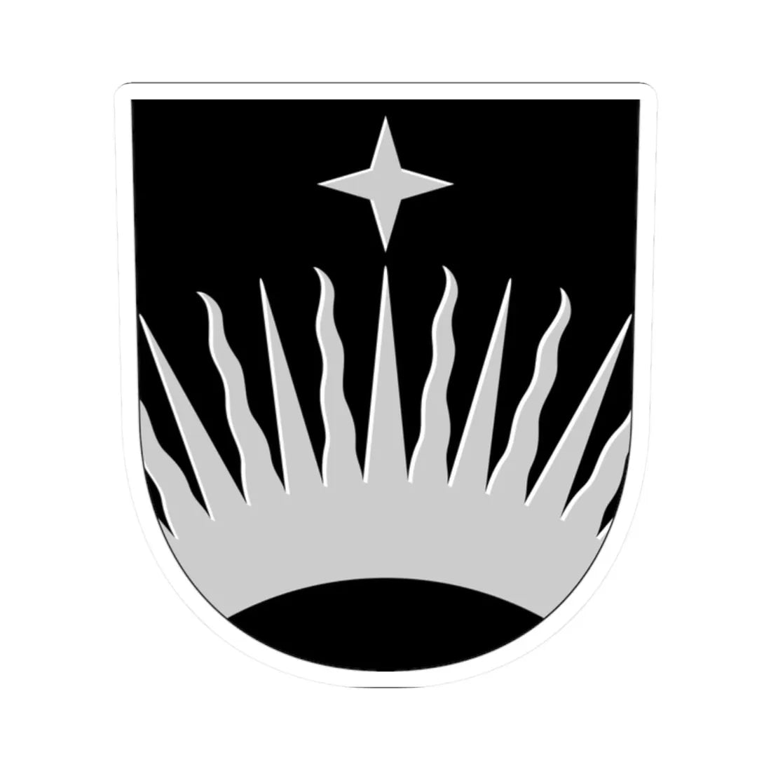 Utsjoki.vaakuna (Finland) (Coat of Arms) STICKER Vinyl Kiss-Cut Decal 2 Inch White - The Sticker Space