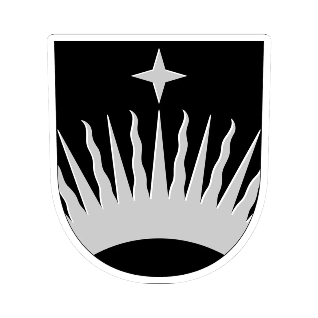 Utsjoki.vaakuna (Finland) (Coat of Arms) STICKER Vinyl Kiss-Cut Decal 3 Inch White - The Sticker Space