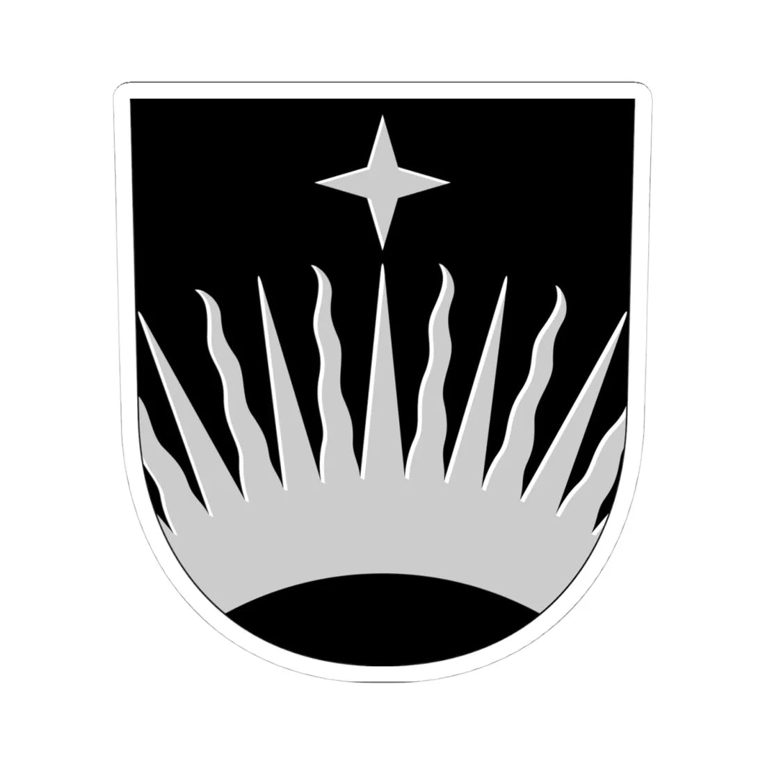 Utsjoki.vaakuna (Finland) (Coat of Arms) STICKER Vinyl Kiss-Cut Decal 4 Inch White - The Sticker Space