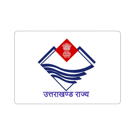 Uttarakhand Flag (India) STICKER Vinyl Die-Cut Decal 6 Inch - The Sticker Space