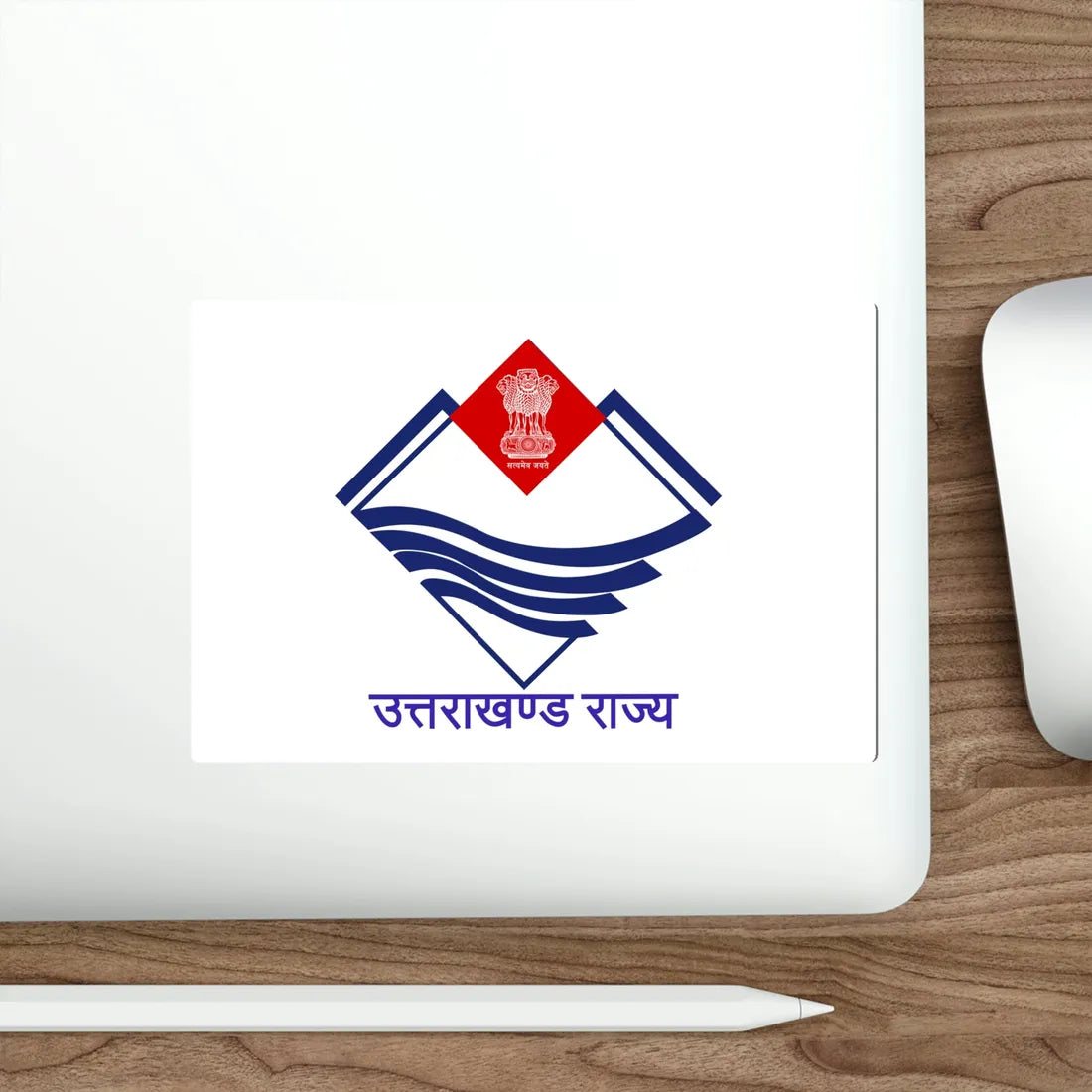 Uttarakhand Flag (India) STICKER Vinyl Die-Cut Decal - The Sticker Space