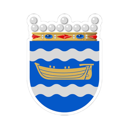 Uudenmaan historiallisen maakunnan vaakuna (Finland) (Coat of Arms) STICKER Vinyl Kiss-Cut Decal 4 Inch White - The Sticker Space