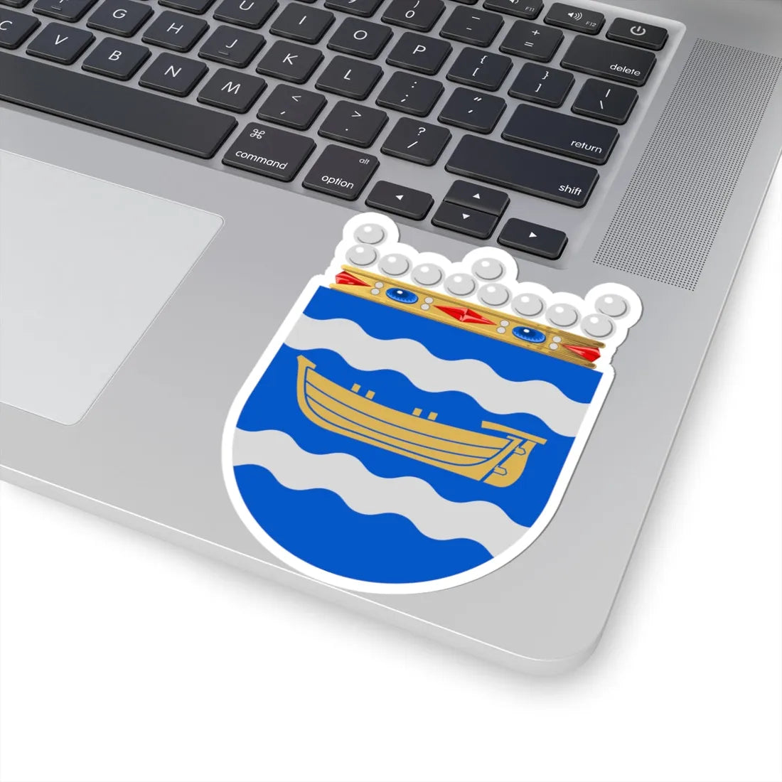 Uudenmaan historiallisen maakunnan vaakuna (Finland) (Coat of Arms) STICKER Vinyl Kiss-Cut Decal - The Sticker Space