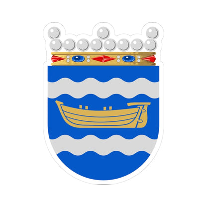Uudenmaan lääni.vaakuna (Finland) (Coat of Arms) STICKER Vinyl Kiss-Cut Decal 3 Inch White - The Sticker Space